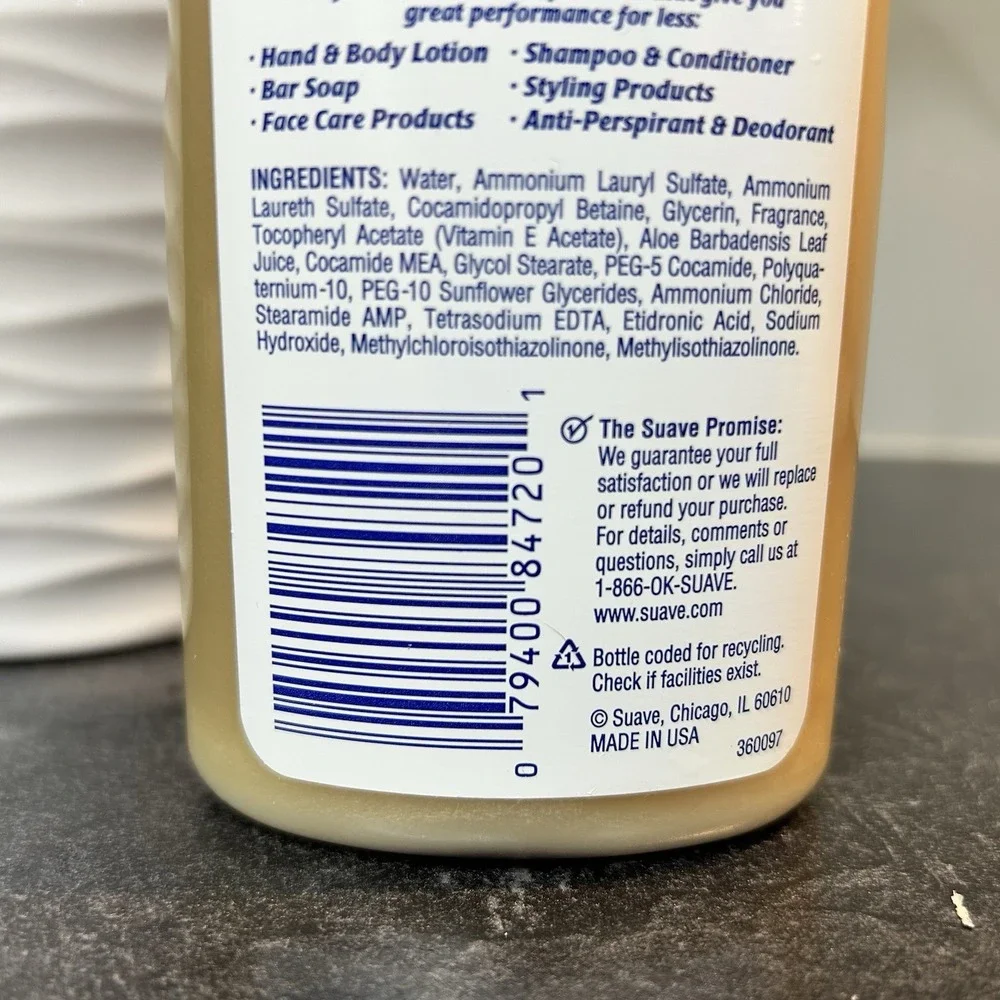 Suave Naturals Tropical‎ Coconut Body Wash 12 oz Discontinued